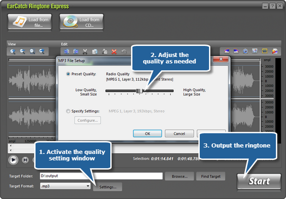 Adjust output quality